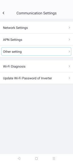 Communication settings